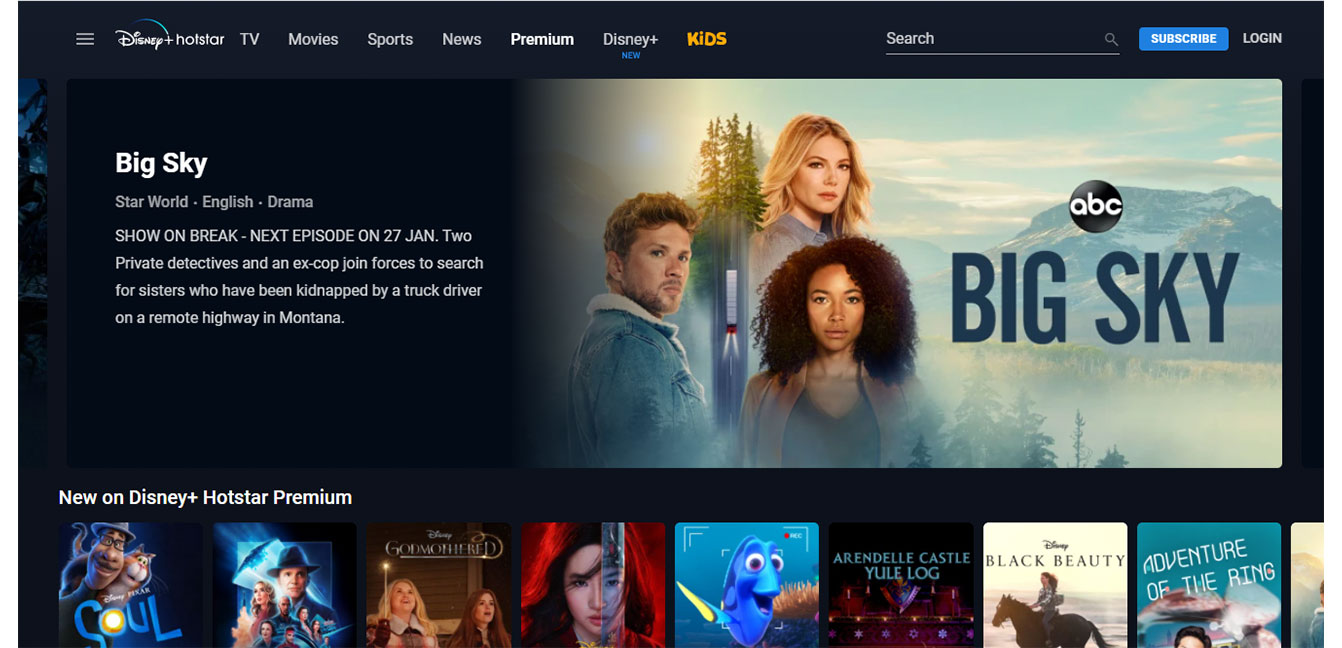 Disney Hotstar Website